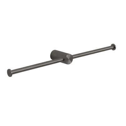 Wall Toilet Paper Holder with Spare Roll GEDY Ande, Gun Metal