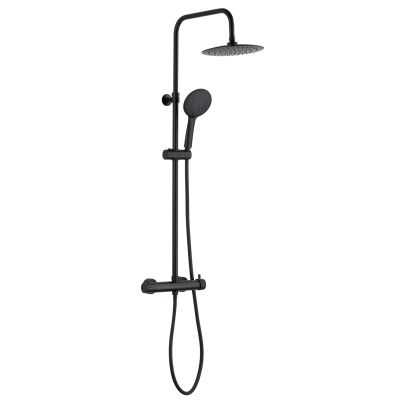 Shower Column GEDY Star plus 01, 4 Jets, 23cm shower head, Black Matt