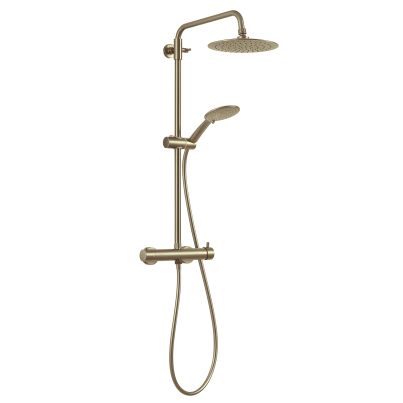 Shower Column GEDY Star plus 03, 4 Jets, 23cm shower head, Matt Gold