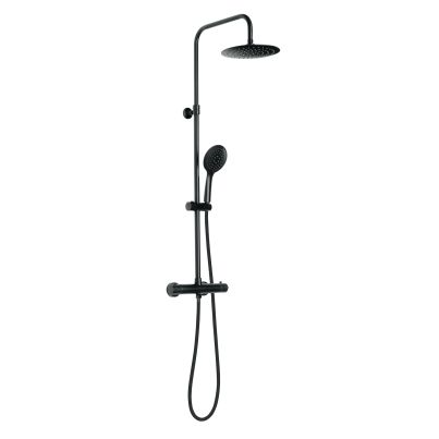 Shower column GEDY Easy Mix 03, Thermostatic mixer, Matt Black