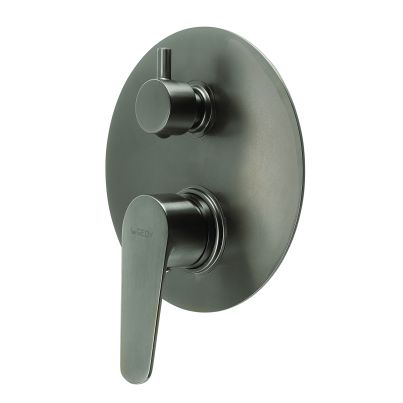 Built-In Shower Mixer With Diverter GEDY Como, Gun Metal