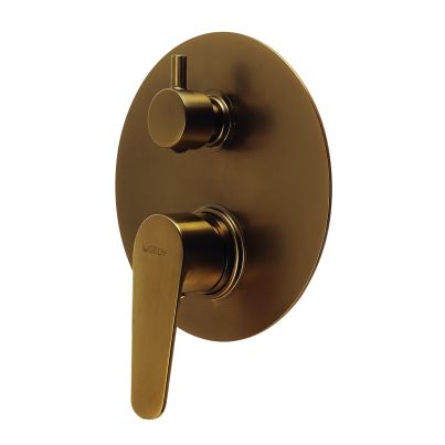 Built-In Shower Mixer With Diverter GEDY Como, Rose Gold