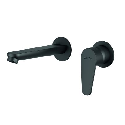 Wall Mixer For Washbasin GEDY Como, Matt Black
