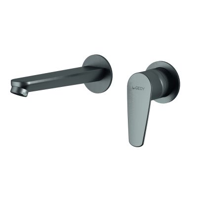 Wall Mixer For Washbasin GEDY Como, Gun Metal