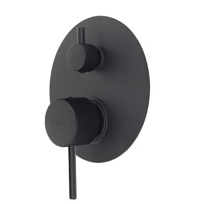 Built-In Shower Mixer With Diverter GEDY Garda, Matt Black