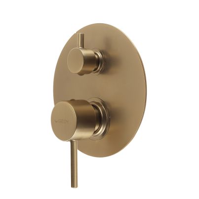 Built-In Shower Mixer With Diverter GEDY Garda, Matt Gold