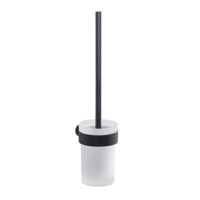 Wall-Mounted Toilet Brush with Holder GEDY Pirenei, Matt Black