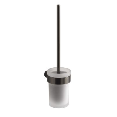 Wall-Mounted Toilet Brush with Holder GEDY Pirenei, Gun Metal