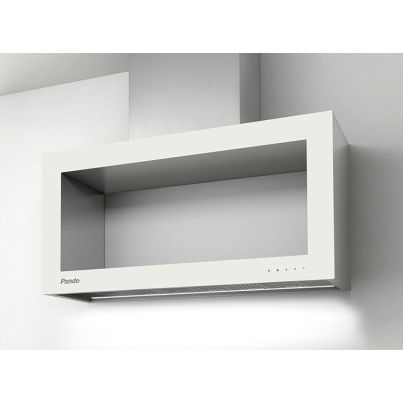 Decorative wall hood P-960 100cm V.1250 eco optical white