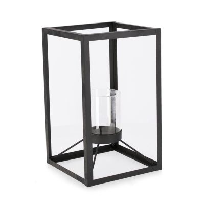 Lantern JANIE 18,5x18,5x30,5 cm. black