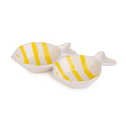 Bizzotto Joly White-Yellow Decorative Fish 2 pcs