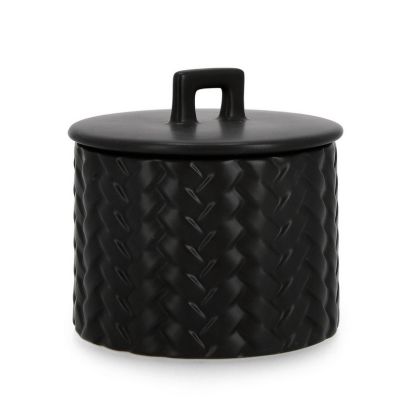 TWINE BLACK CANDLE W-LID D14,5