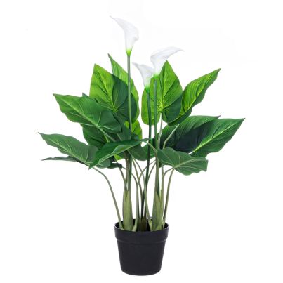 Artificial plant with pot CALLA 68 cm. green