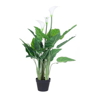 Artificial plant with pot CALLA 100 cm. green