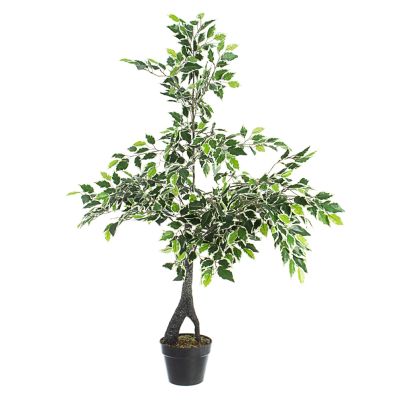 Artificial plant with pot FICUS 120 cm. variegated