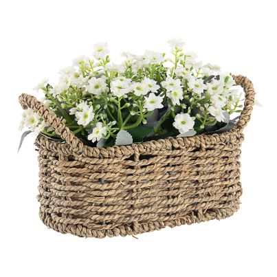 Artificial flower with pot PETUNIA 23,5x12,5x17 cm. white