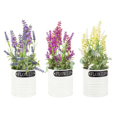 Artificial flower with pot CAREEN 10,5x28 cm. multicolored