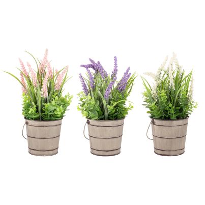 Artificial lavender with pot CHRISSY 14x37 cm. purple/pink/white