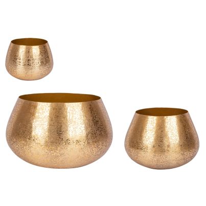 Decorative vase holder VARANASI 3 pcs./set 30x22 cm./ 42.5x31.5 cm./ 60x39.5 cm. gold