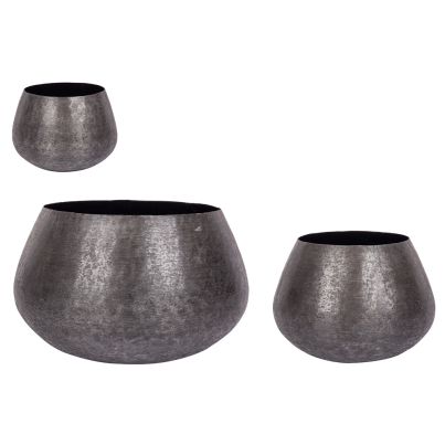 Decorative vase holder VARANASI 3 pcs./set 30x22 cm./ 42.5x31.5 cm./ 60x39.5 cm. black