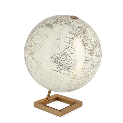 Decorative globe ADVENTURE 30x38 cm. wood/beige