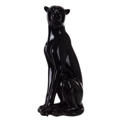 Leopard statue OLYMPUS 28x23x60 cm. black