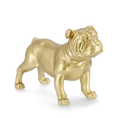 Decorative figure PUPPY BULLDOG 28,5x12,2x19,5 cm. gold