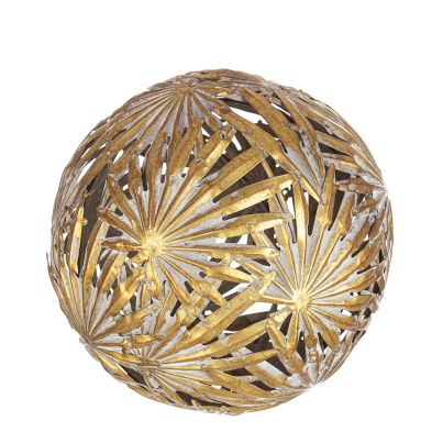 Decorative sphere MIRLEFT LEAF 20 cm. gold