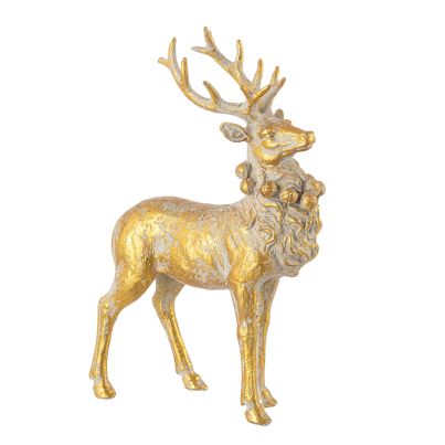 Decorative deer figure MIRA 16x5x23,5 cm. gold