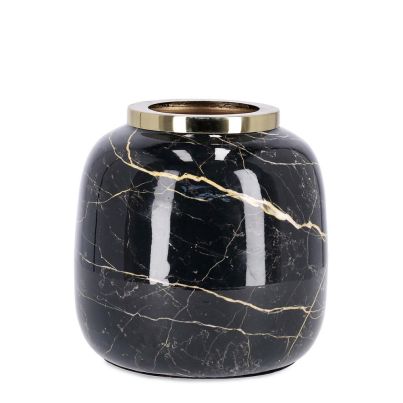 Decorative vase MARSHA 18x17cm black