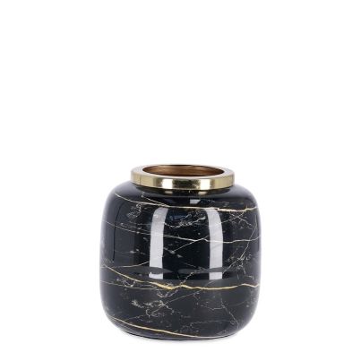 Decorative vase MARSHA 13x13cm black