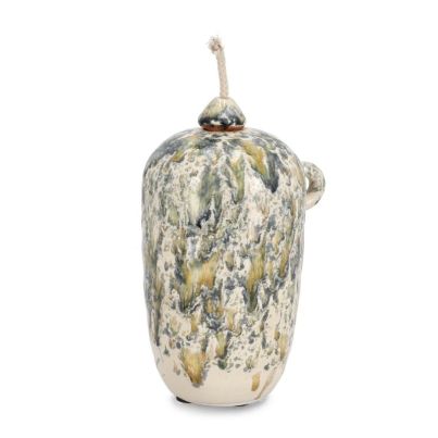 ESMA MEL GREEN BLUE VASE W-WICK H18,5