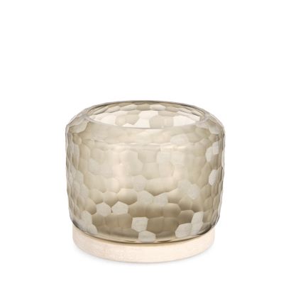 Glass candle holder SAMPUR 21X19cm beige