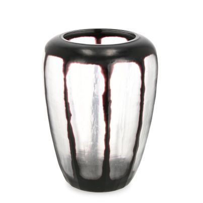 Decorative vase KIRINDA 28x35 cm. black/transparent