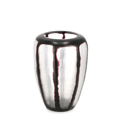 Decorative vase KIRINDA 22x30 cm. black/transparent