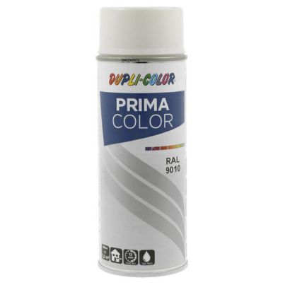 Spray Paint PRIMA COLOR RAL 9010, Medium White, Glossy, 400 ml
