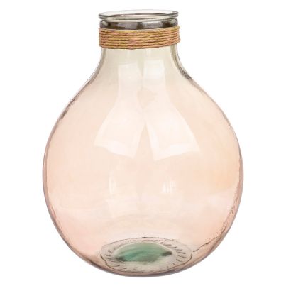 Decorative vase ROTANG 37x47,5 cm. antique pink