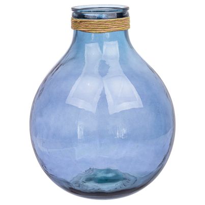 Decorative vase ROTANG 37x47,5 cm. cobalt blue