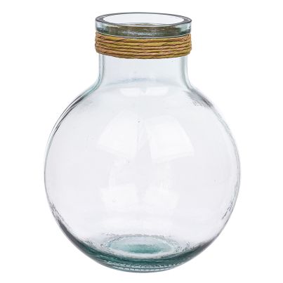 Decorative vase ROTANG 25x34,5 cm. transparent