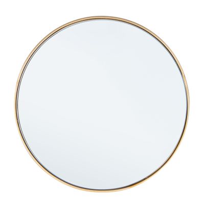 Wall mirror with metal frame NUCLEOS 40X1,5cm gold