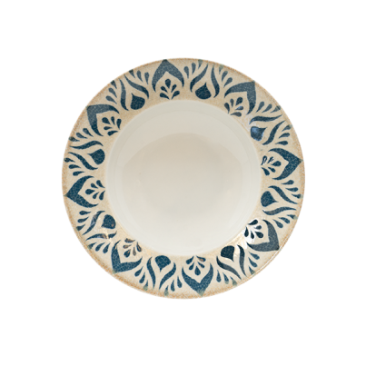 Pasta plate SATURNIA Table, 26,5 cm, blue/beige