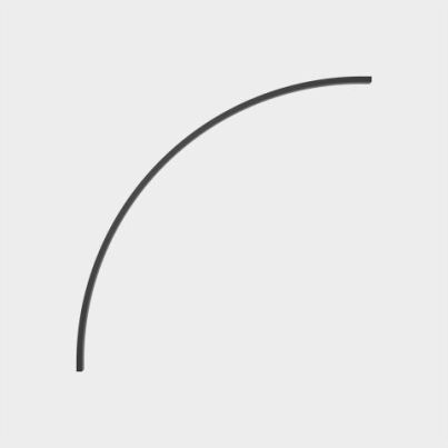 ACB Easy Link Curved Profile R 656mm Black