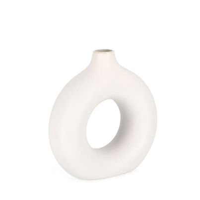 Decorative vase ODINO 22x7,5x23 cm. white