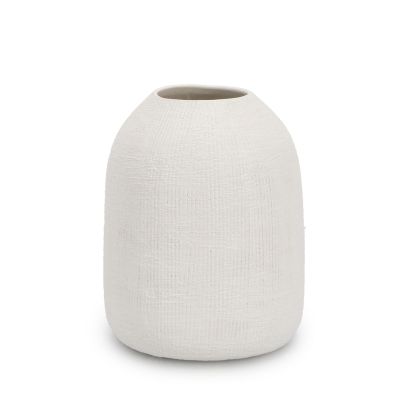 Decorative vase PAPYRUS 15,8x19,5 cm. white