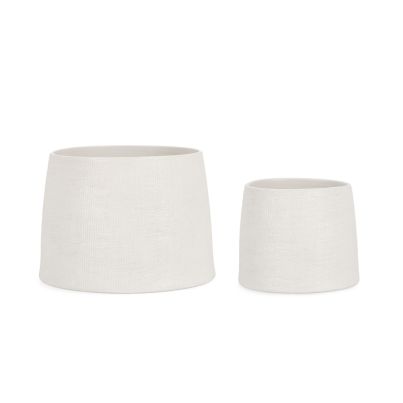 Plant pot PAPYRUS 2 pcs./set white