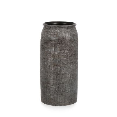 Decorative vase PAPYRUS 15x32,3 cm. dark gray