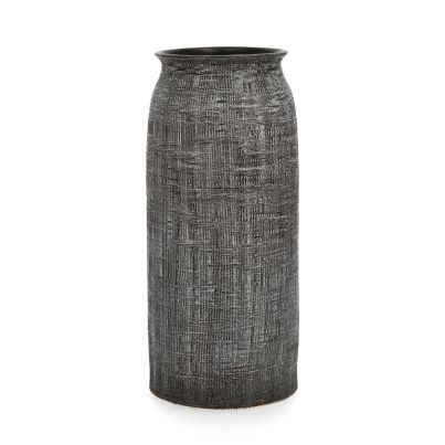 Decorative vase PAPYRUS 17,7x40,5 cm. dark gray