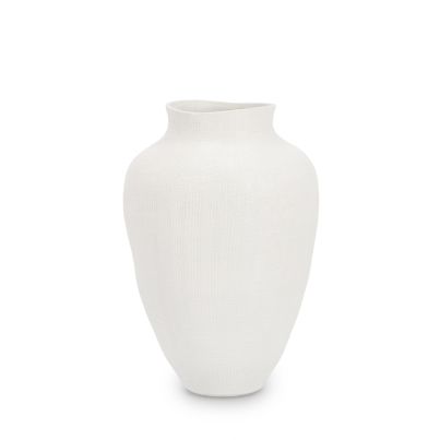 Decorative vase PAPYRUS 20x29,8 cm. white