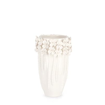 Decorative vase TREASURE 14,3x22 cm. white