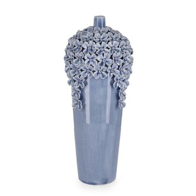TREASURE LIGHT BLUE DECORATIVE VASE H40